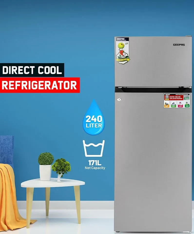 Hover image for ثلاجة جيباس وقافي بابين ثلج سعة 240 لتر موديل:GRF2400SXE