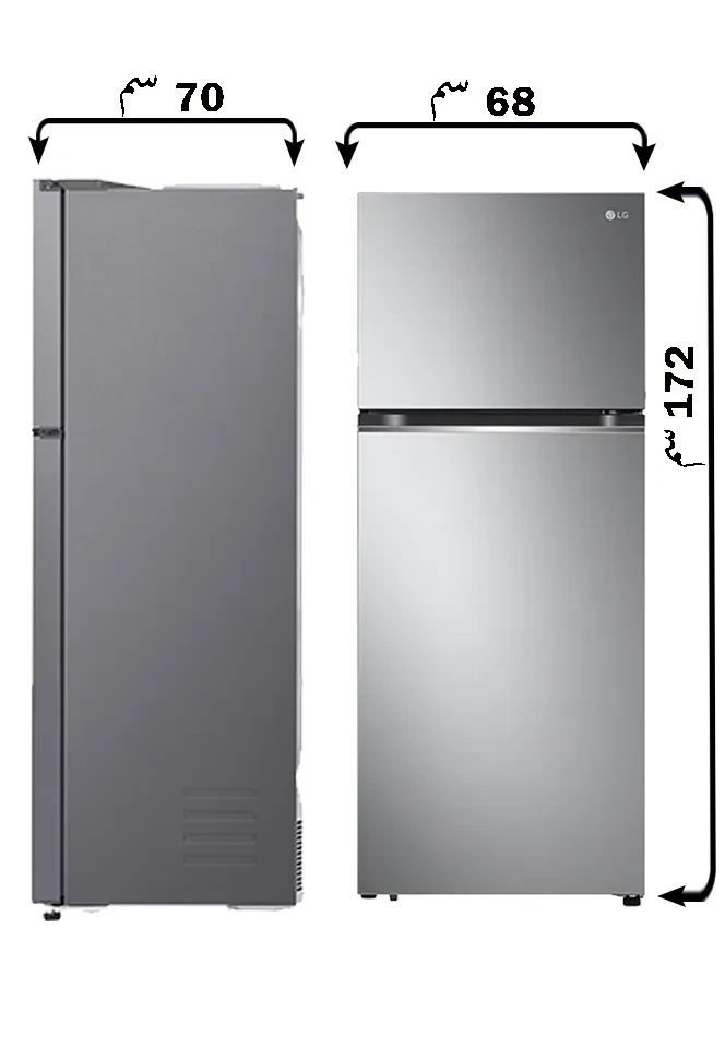 ثلاجة ال جي سعة (375 لتر) نظام انفرتر موديل:GN-B472PLMP - صورة المنتج 3