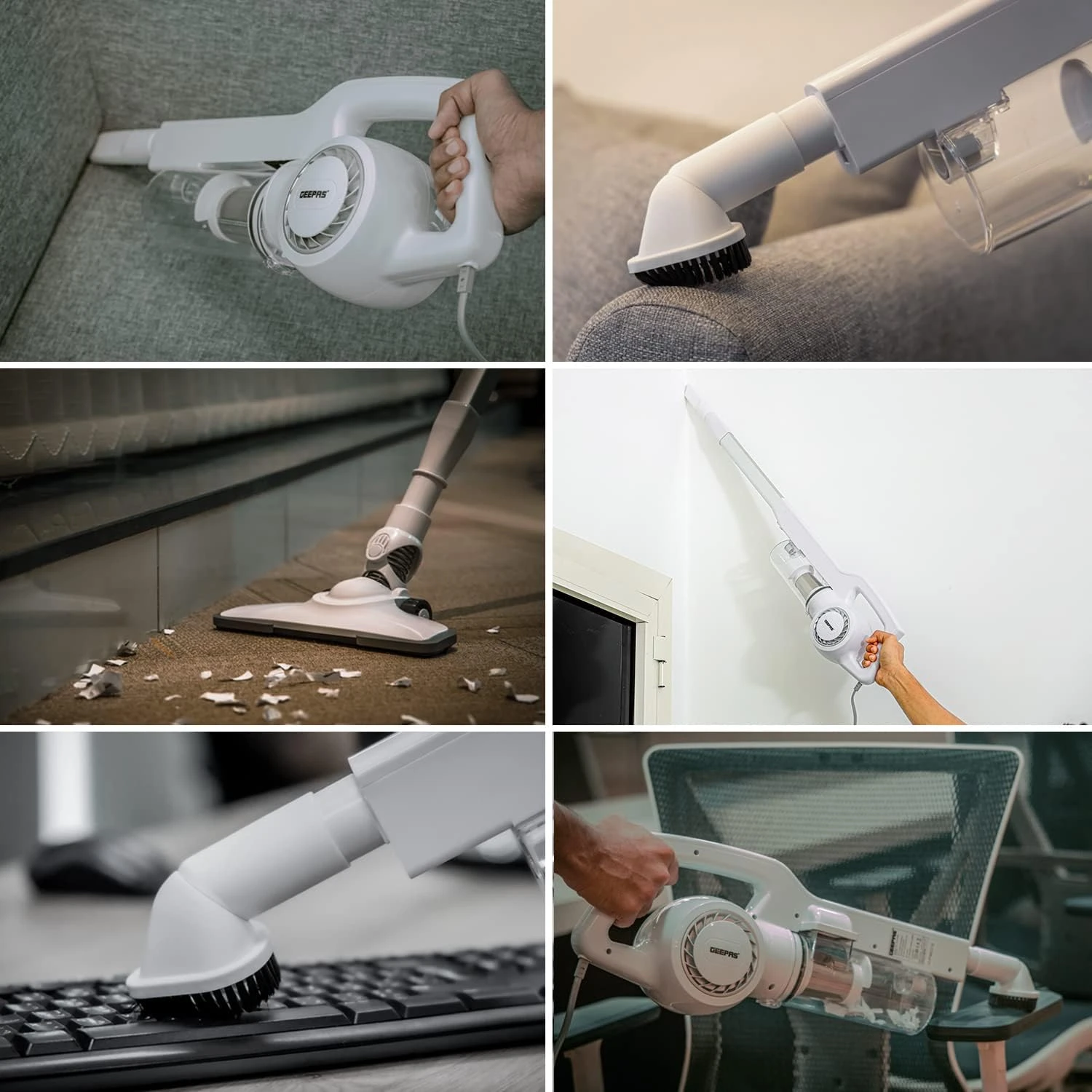 مكنسة كهربائية من جيباس- ابيض، GVC2596 - صورة المنتج 6