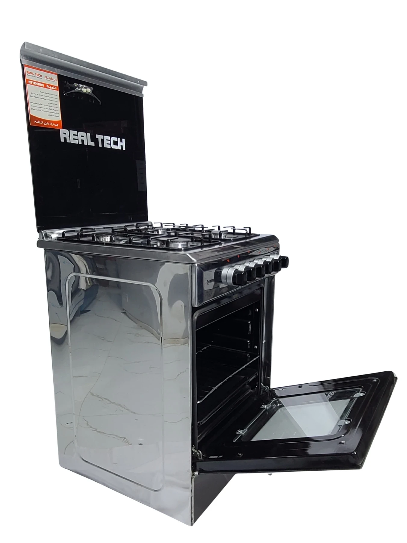 فرن غاز ريال تك 60×60 استيل 80% – موديل 910 - صورة المنتج 11