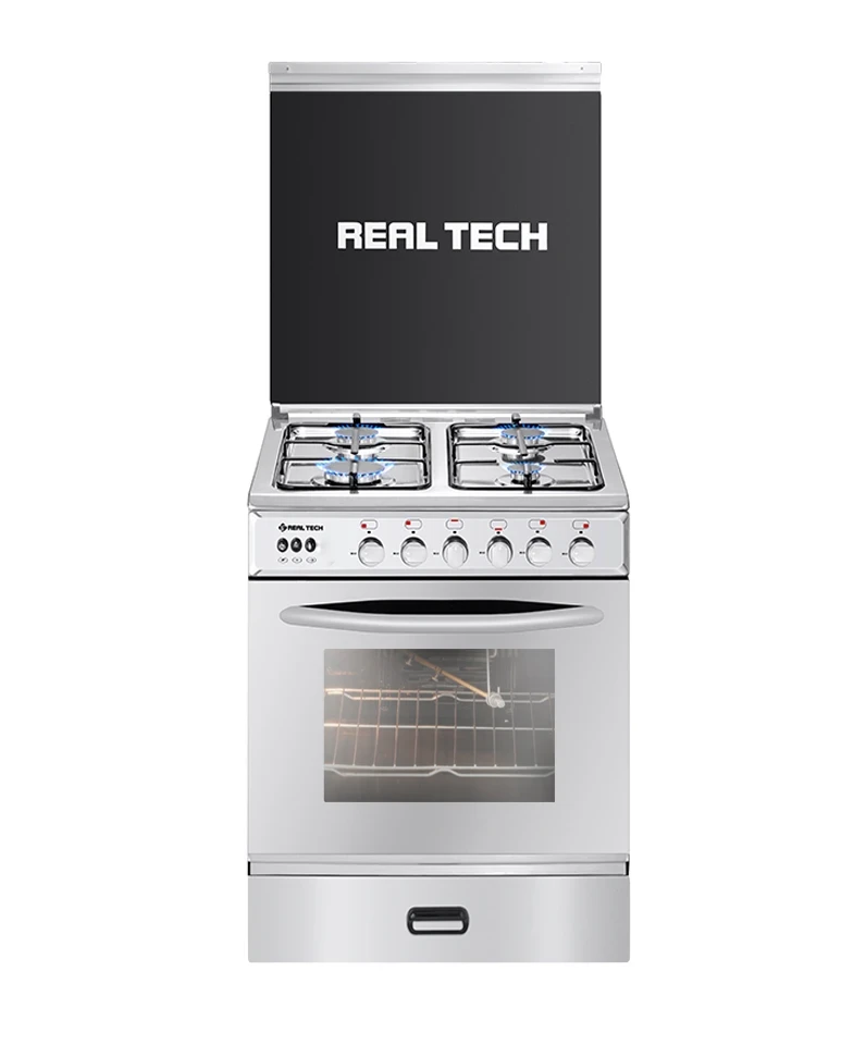 فرن غاز  ريال تك  55×55 استيل 80% مواصفات كاملة – موديل 911