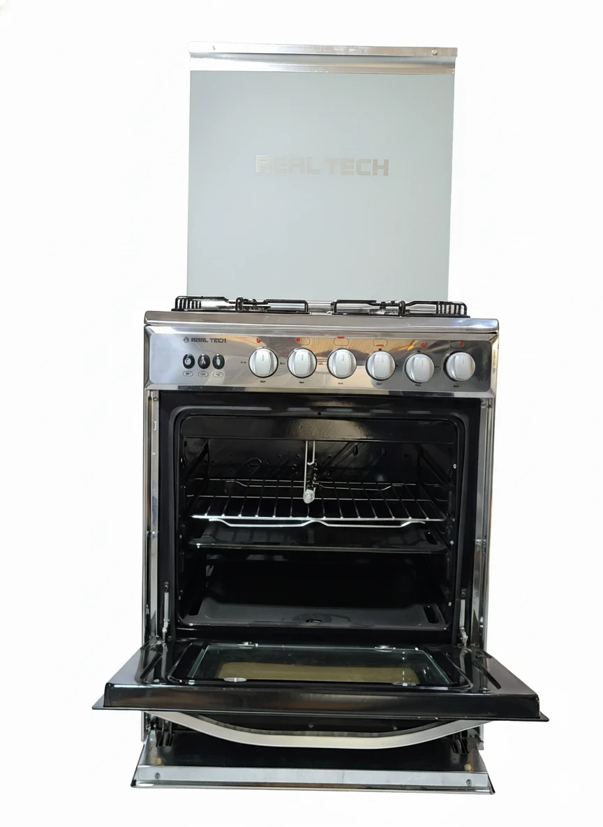 فرن غاز ريال تك 60×60 مدرع استيل 100% مواصفات كاملة – موديل 909 - صورة المنتج 3