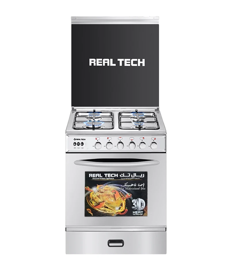 فرن غاز  ريال تك  55×55 استيل 80% مواصفات كاملة – موديل 911 - صورة المنتج 4