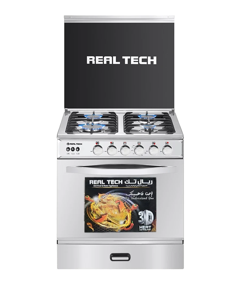 فرن غاز ريال تك 60×60 مدرع استيل 100% مواصفات كاملة – موديل 909 - صورة المنتج 5